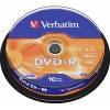 DVD-R диск Verbatim 4.7Gb 16x 43523 (10 шт.)